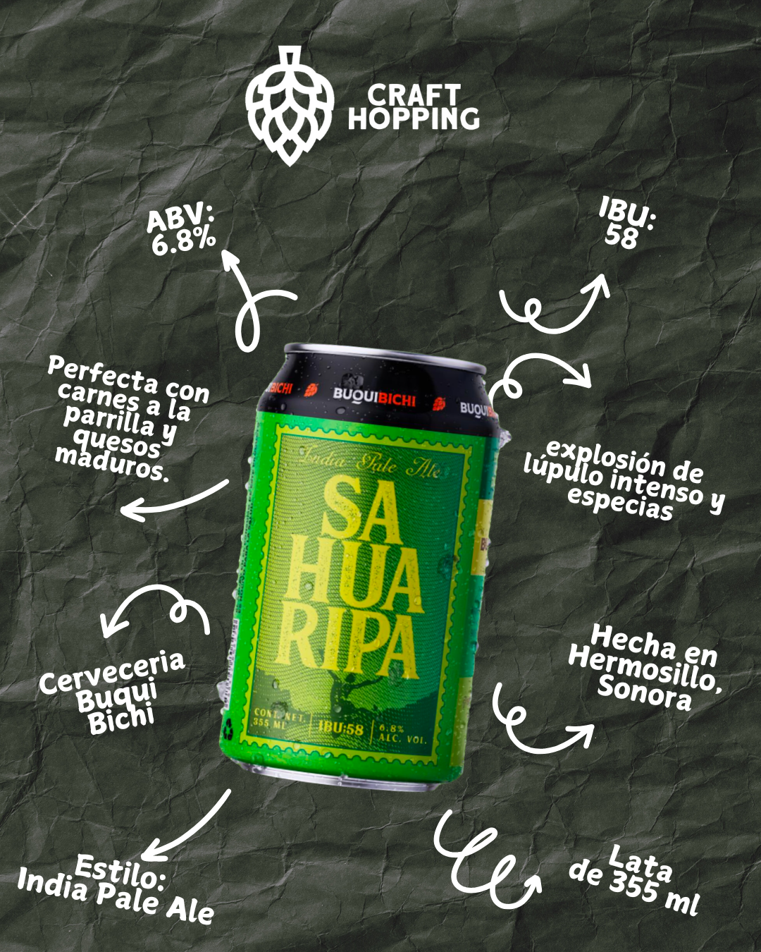 Cervecería Buquibiqui: Shuaripa lata de 355 ml